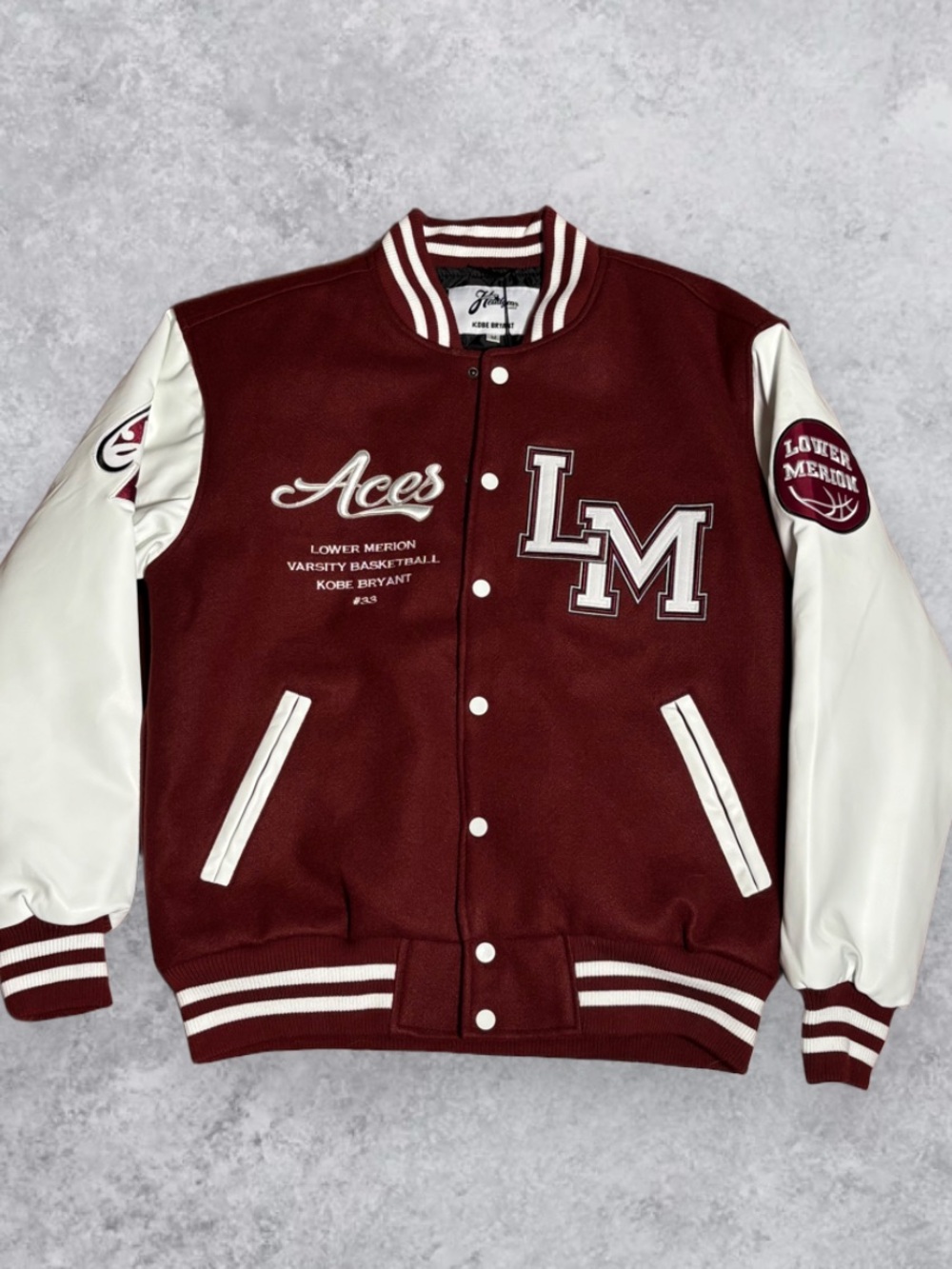 Headgear Classics Kobe Bryant Lower Merion Aces #33 Varsity Jacket Size Medium